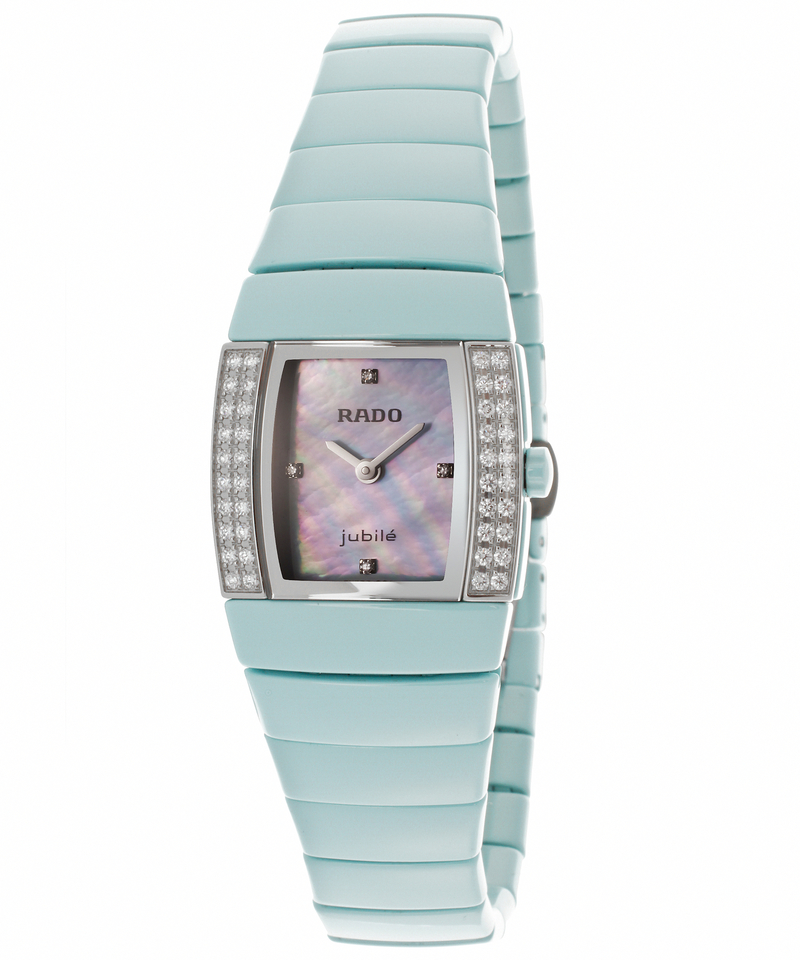 Rado Watches : R13667912 Quartz Diamonds Bezel Blue Ceramic Women Watch