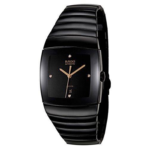 Rado Watches : R13691722 Automatic Black Diamond Dial Date Black Ceramic Men Watch