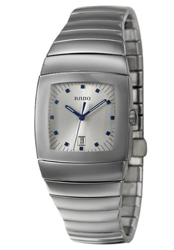 Rado Watches : R13720102 Quartz Platinum Ceramic Silver Dial Platinum Ceramic Band Men Watch