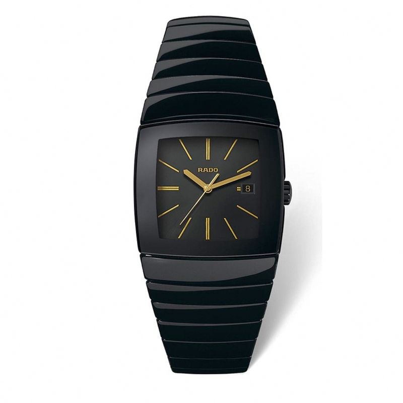 Rado Watches : R13724192 Quartz Black Date Dial Ceramic 32mm Men Watch