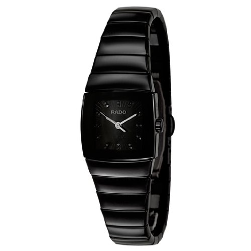 Rado Watches : R13726722 Quartz Black Diamond Hour Markers Dial Black Ceramic Women Watch
