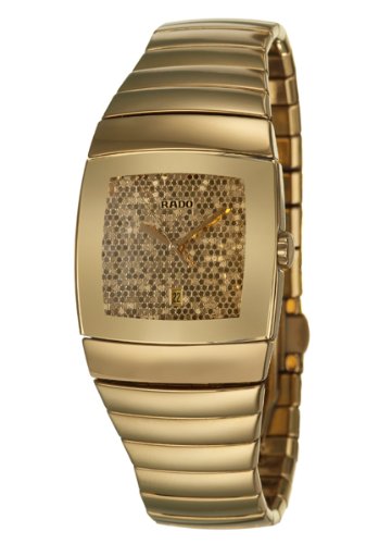 Rado Watches : R13774252 Gold Dial Ceramic Band Men Watch