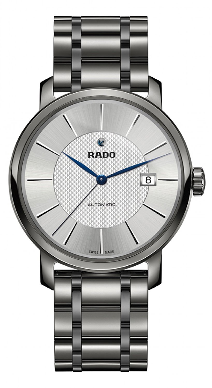 Rado Watches : R14074132 Silver Dial Ceramic Band Men Watch