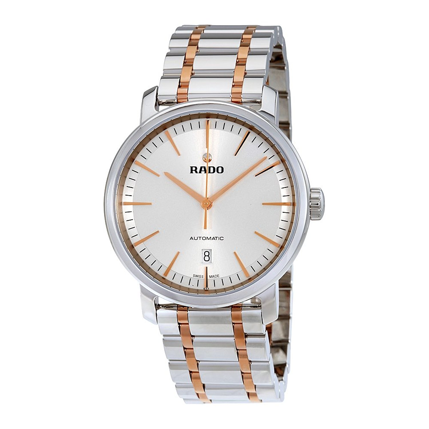 Rado Watches : R14077113 Silver Dial Fixed Stainless Steel Band Men Watch