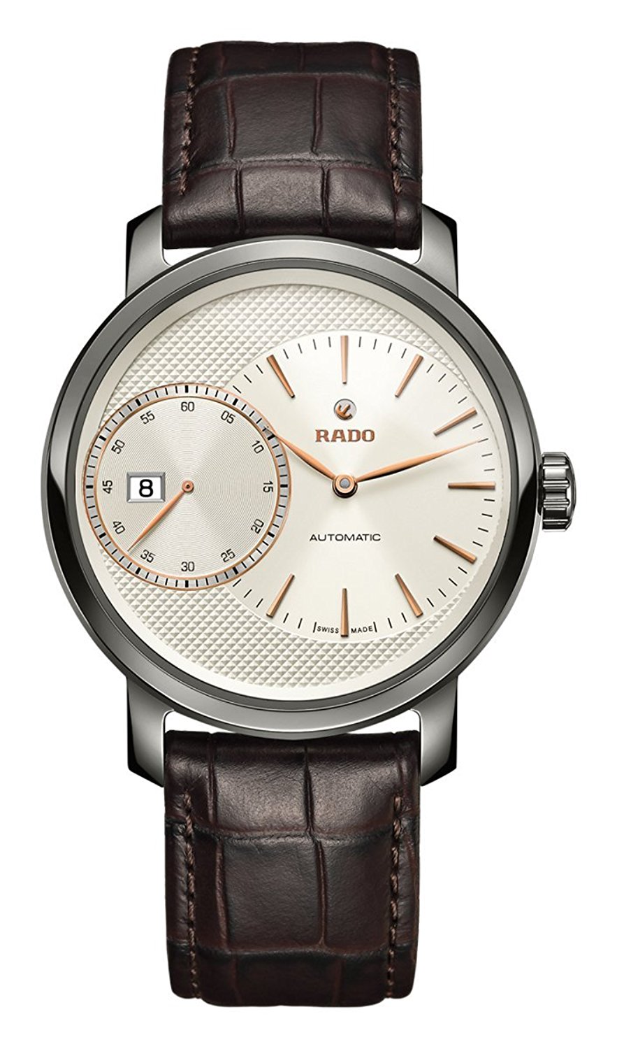 Rado Watches : R14129116 White Clou De Paris Pattern Dial Plasma High-tech Ceramic Band Men Watch