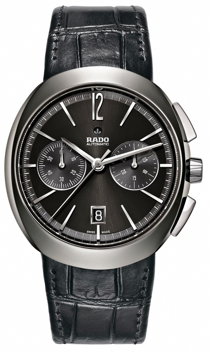 Rado Watches : R15198155 Automatic Chronograph Date Black Leather Men Watch