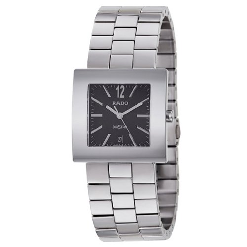 Rado Watches : R18681153 Quartz Black Dial Date Stainless Steel Men Watch