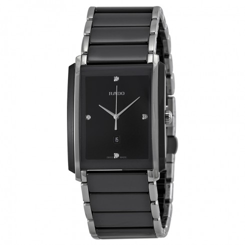 Rado Watches : R20206712 Quartz Black Diamonds Dial Stainless Steel and Ceramic Men Watch