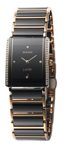 Rado Watches : R20338732 Black Dial Sapphire Crystal Bezel Band Women Watch
