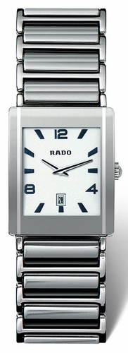 Rado Watches : R20484112 Quartz Platinum Tone/steel White Dial Platinum Tone/steel Band Men Watch