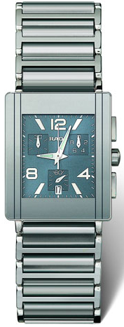 Rado Watches : R20591202 Quartz Platinum Ceramic/steel Blue Dial Platinum Ceramic/steel Band Men Watch