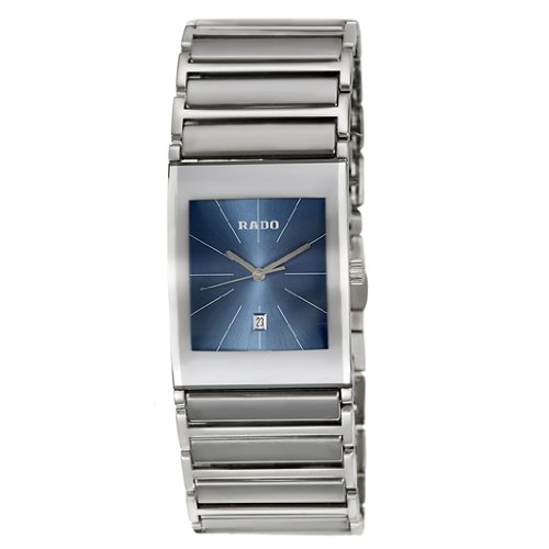 Rado Watches : R20745202 Quartz Blue Dial Stainless Steel and Ceramos 27mm Men Watch