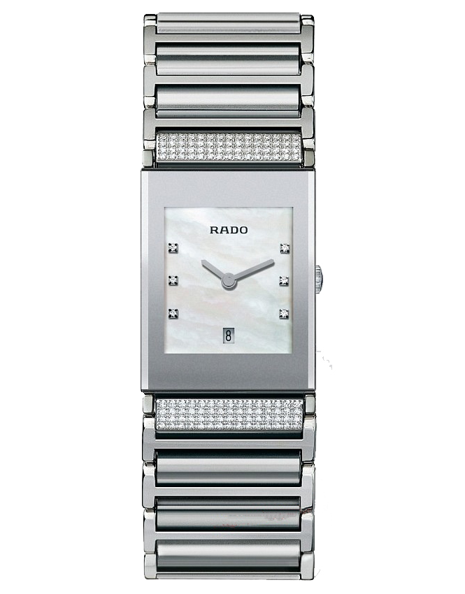 Rado Watches : R20746909 Quartz Diamonds Dial Stainless Steel and Ceramic Women Watch