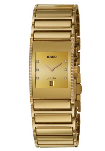 Rado Watches : R20782732 Quartz Diamonds Bezel Diamonds Gold Dial 23mm Women Watch
