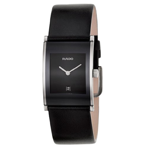 Rado Watches : R20785165 Quartz Analog Date Black Leather Women Watch