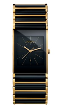 Rado Watches : R20787162 Quartz Black Ceramic/gold Black Dial Black Ceramic/gold Band Men Watch