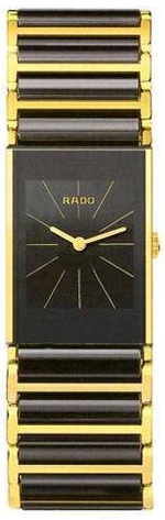 Rado Watches : R20789162 Quartz Black Ceramic/gold Black Dial Black Ceramic/gold Band Women Watch