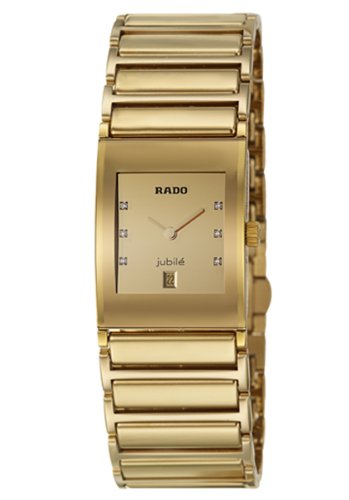 Rado Watches : R20791732 Gold Dial Stainless Steel Band Women Watch