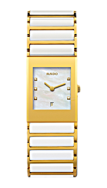 Rado Watches : R20791901 Quartz Diamonds Mother of Pearl Dial Ceramic 23mm Women Watch