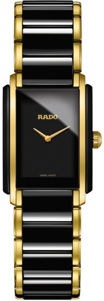 Rado Watches : R20845152 Quartz Analog Black Ceramic and Gold Tone Stainless Steel Women Watch