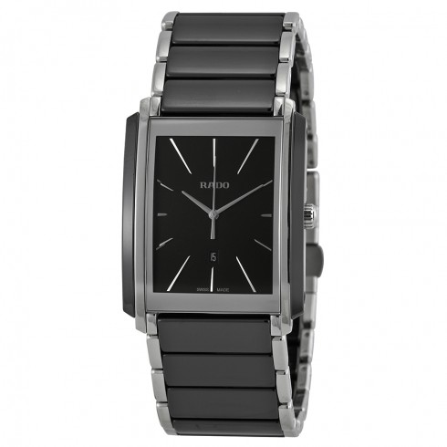 Rado Watches : R20963152 Quartz Analog Date Black Ceramic and Stainless Steel Men Watch