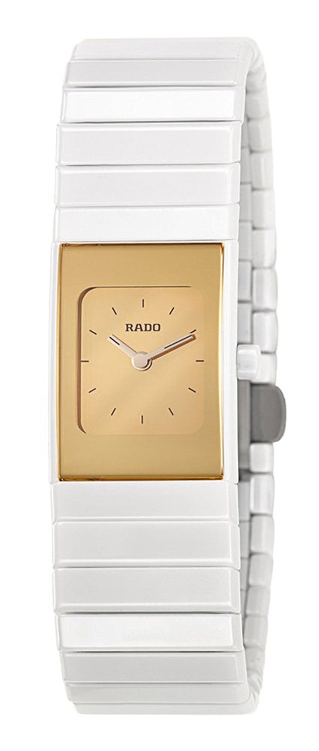 Rado Watches : R21710252 Gold Dial Ceramic Band Women Watch