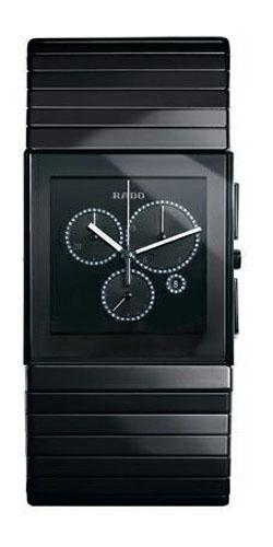 Rado Watches : R21714702 Quartz Black Ceramic Black Dial Black Ceramic Band Men Watch