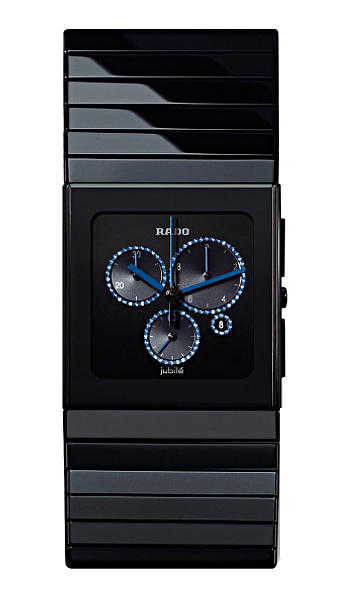 Rado Watches : R21714752 Quartz Chronograph Blue Sapphires Dial Ceramic 35mm Men Watch