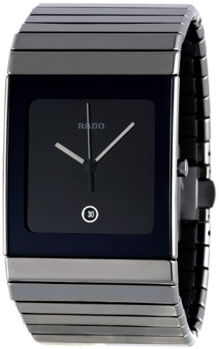 Rado Watches : R21825152 Quartz Black Dial Date Ceramic Men Watch