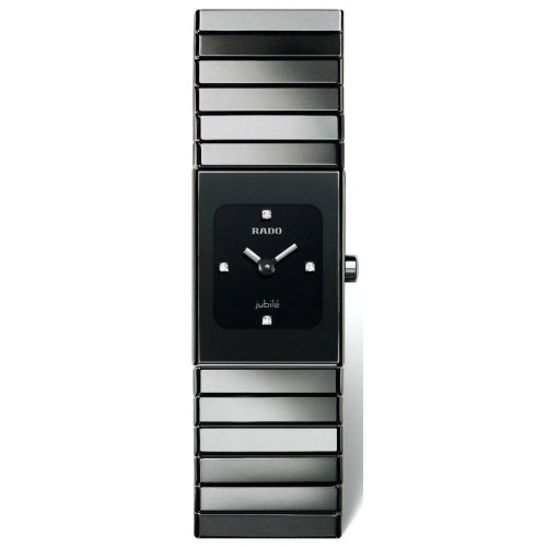 Rado Watches : R21827752 Quartz Diamonds Black Dial Ceramic 19mm Women Watch
