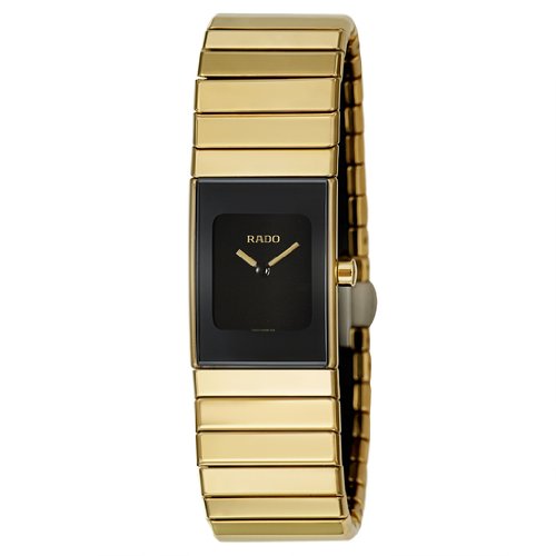 Rado Watches : R21895152 Black Dial Stainless Steel Band Women Watch