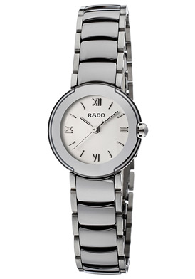 Rado Watches : R22594112 Quartz Platinum Ceramic/steel White Dial Platinum Ceramic/steel Band Women Watch