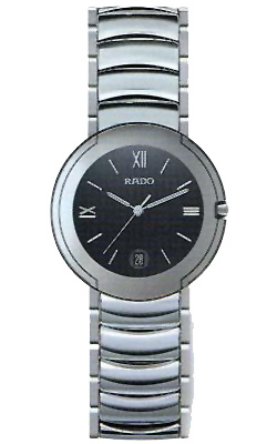Rado Watches : R22624152 Quartz Platinum Ceramic/steel Black Dial Platinum Ceramic/steel Band Men Watch