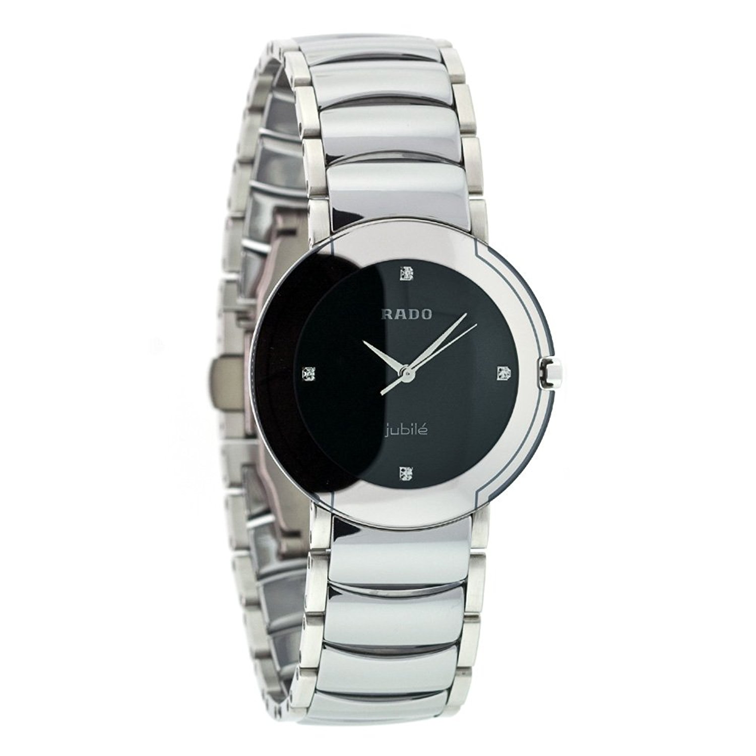 Rado Watches : R22624712 Black Dial Crystal Band Men Watch