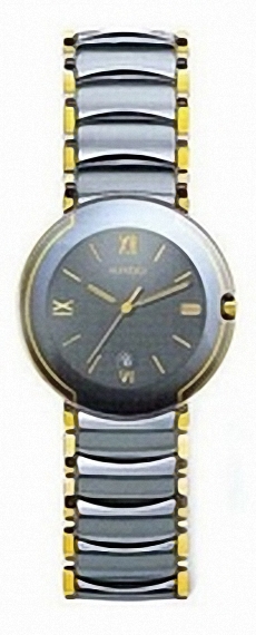 Rado Watches : R22634142 Quartz Platinum Ceramic/gold Dark Silver Dial Platinum Ceramic/gold Band Men Watch