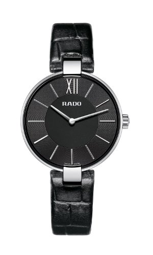 Rado Watches : R22850155 Quartz Analog Black Leather Women Watch