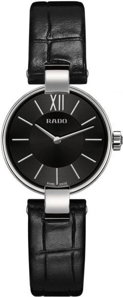 Rado Watches : R22854155 Quartz Analog Black Leather Women Watch