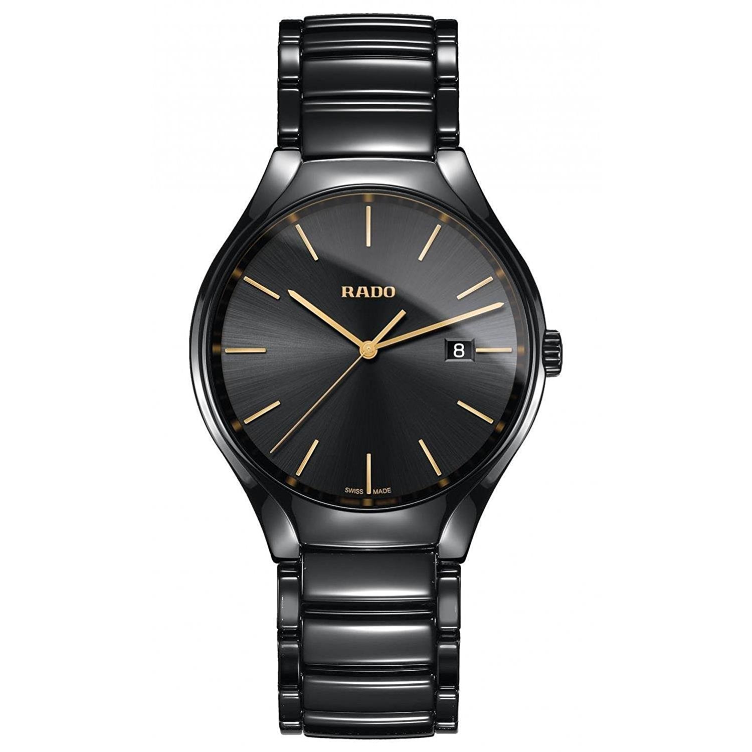 Rado Watches : R27238152 Black Dial Ceramic Band Men Watch