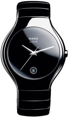Rado Watches : R27653722 Quartz Black Ceramic Black Dial Black Ceramic Band Men Watch