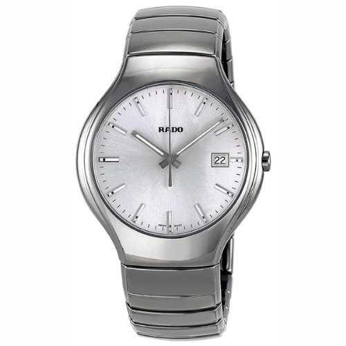 Rado Watches : R27654122 Quartz Platinum Tone Ceramic Date Men Watch