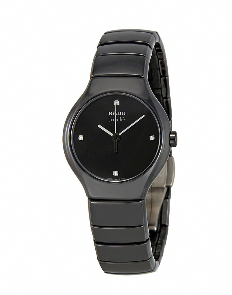 Rado Watches : R27655742 Quartz Diamonds Dial Black Ceramic Women Watch