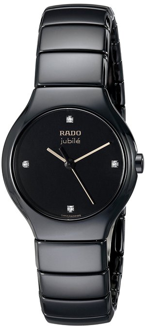 Rado Watches : R27655752 Quartz Black Diamond Dial Black Ceramic Women Watch