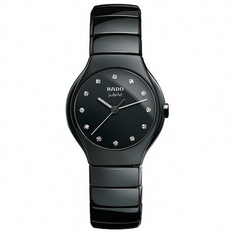 Rado Watches : R27655762 Quartz Diamonds Black Dial Black Ceramic Women Watch