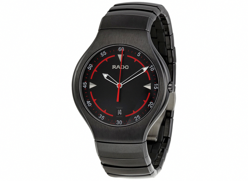 Rado Watches : R27677152 Quartz Black Dial Date Black Ceramic Men Watch