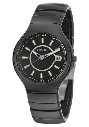 Rado Watches : R27677172 Quartz Platinum Black Tone Ceramic Black Dial Platinum Black Tone Ceramic Band Men Watch
