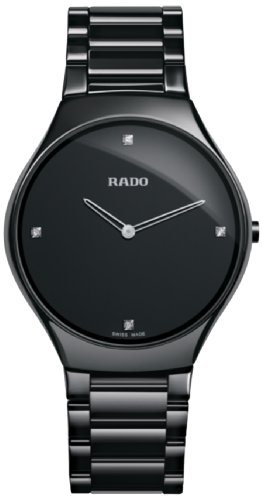 Rado Watches : R27741712 Quartz Diamond Black Dial Black Ceramic Men Watch