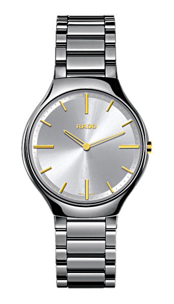 Rado Watches : R27955112 Quartz Platinum Tone Ceramic Men Watch
