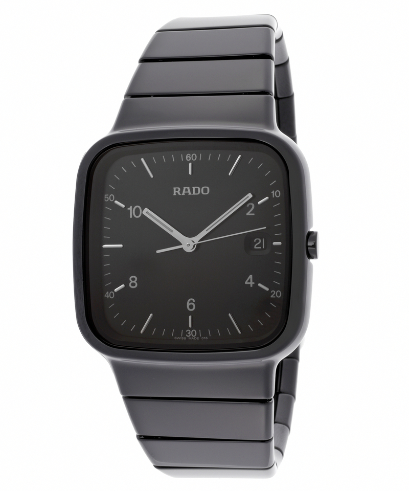 Rado Watches : R28887162 Quartz Black Dial Ceramic Men Watch