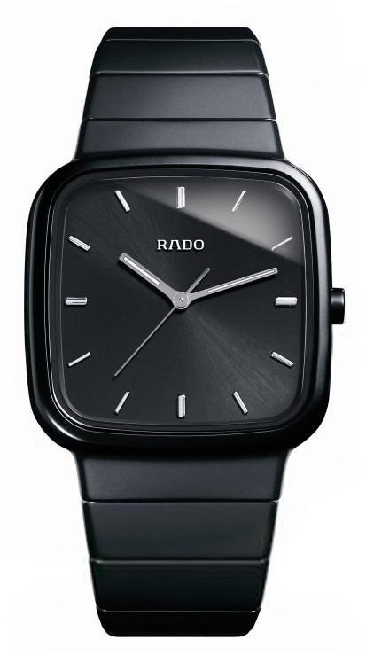 Rado Watches : R28888152 Quartz Black Dial Black Ceramic Men Watch