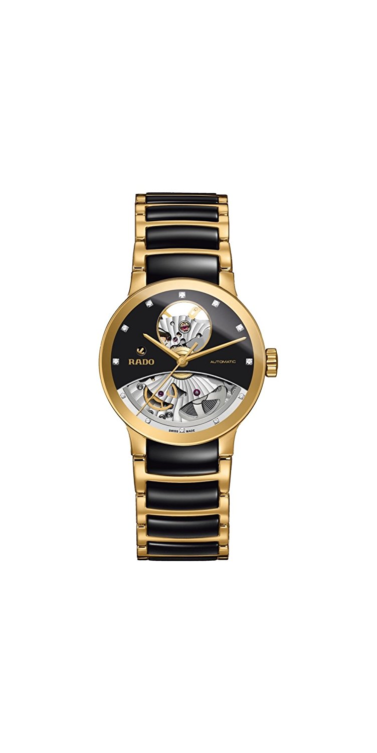 Rado Watches : R30246712 Black Skeleton Dial Fixed Band Men Watch